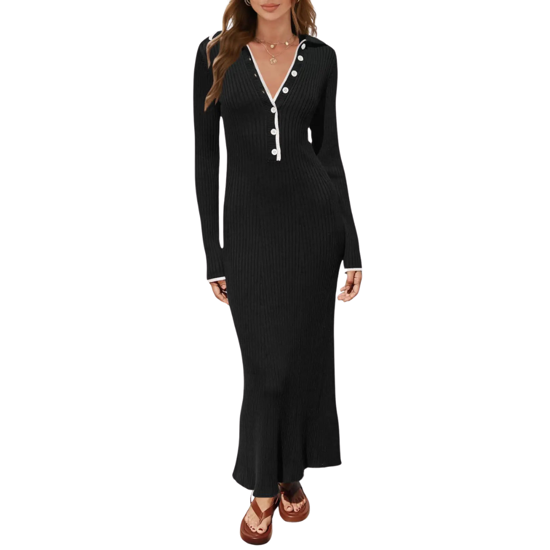 Knitted Long Sleeve Dress