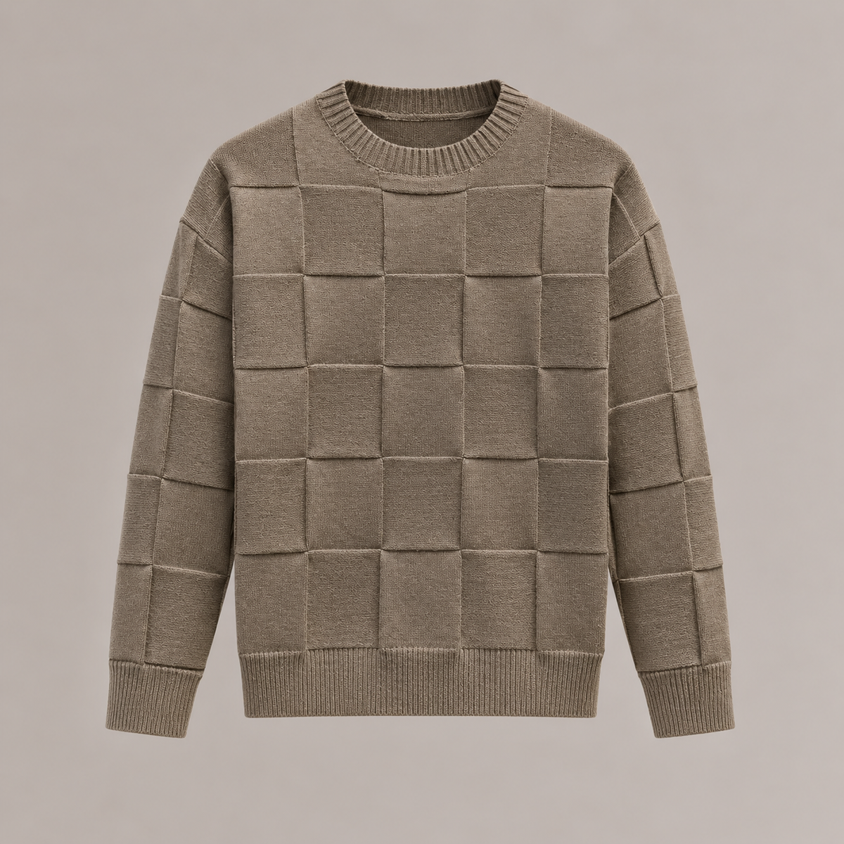 Basketweave Knit Sweater