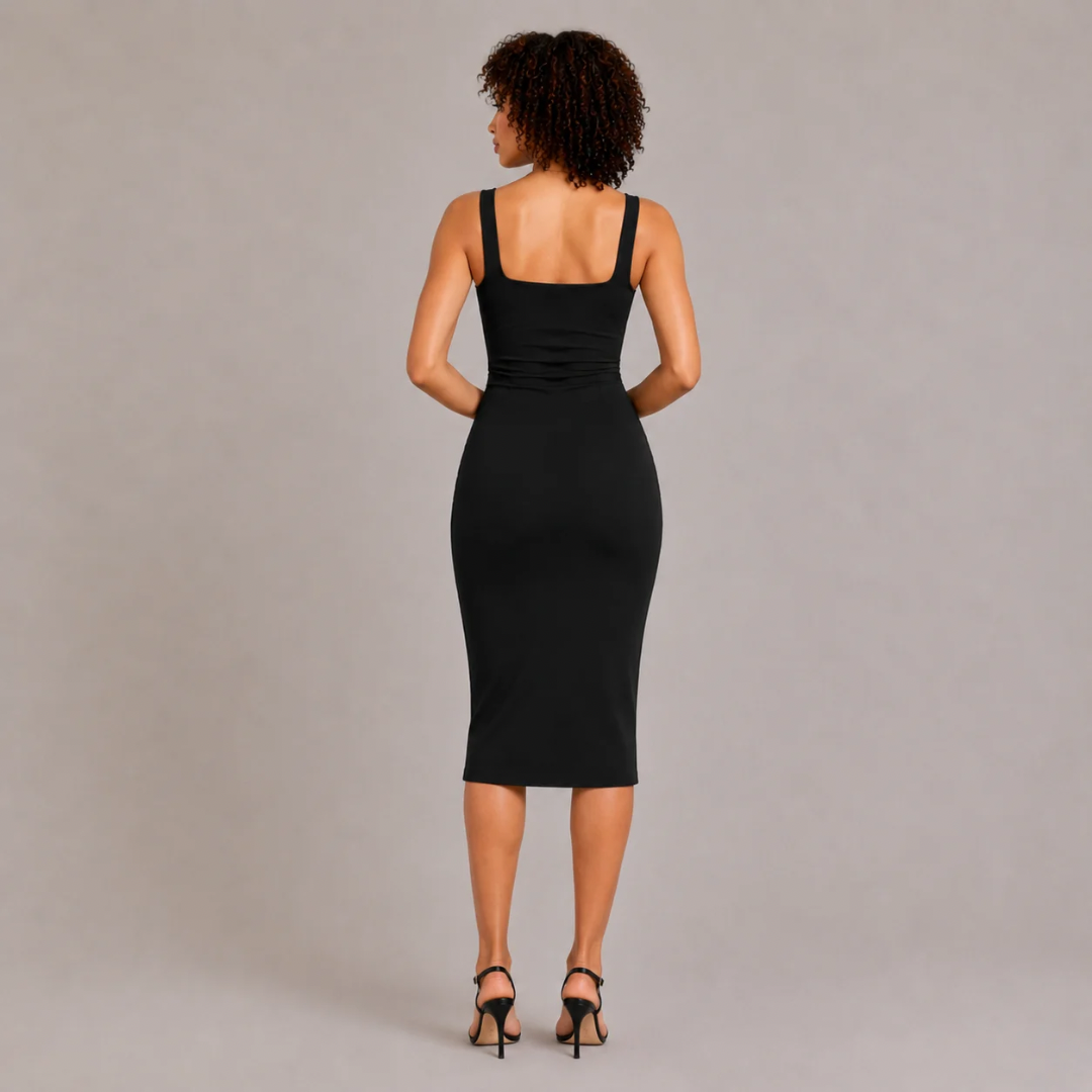 Square Neck Midi Dress