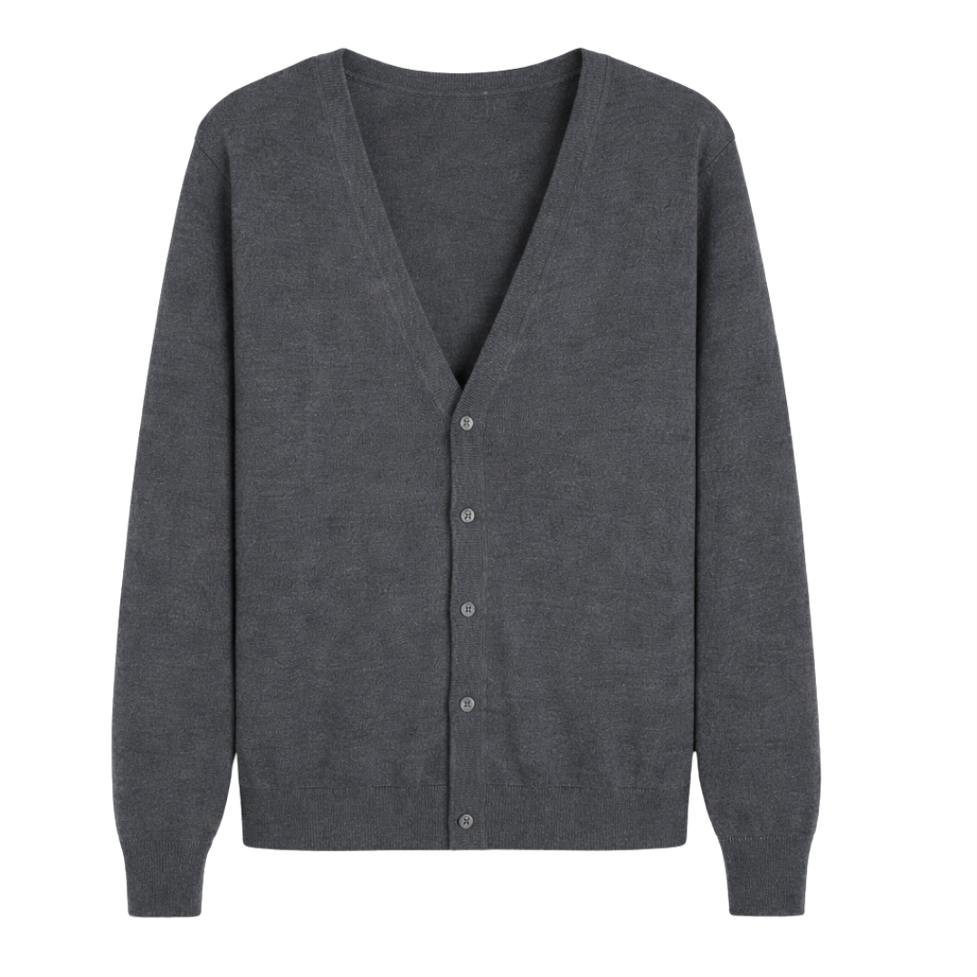 Knit Button Cardigan Grey The Olace