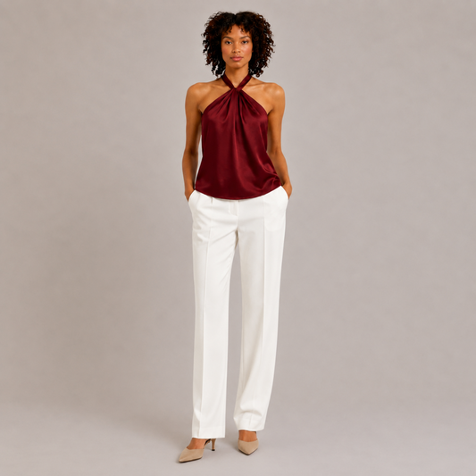 Satin Halter Tank Top