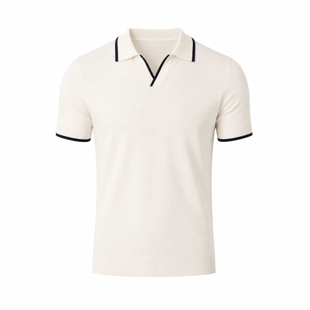 Contrast-Trim Knit Polo