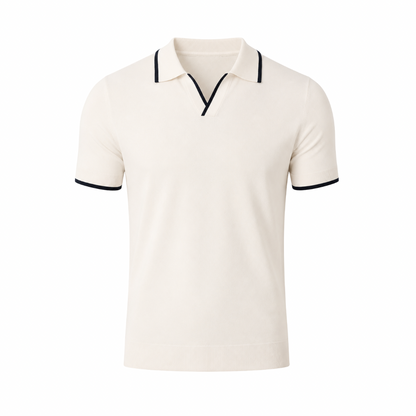 Contrast-Trim Knit Polo