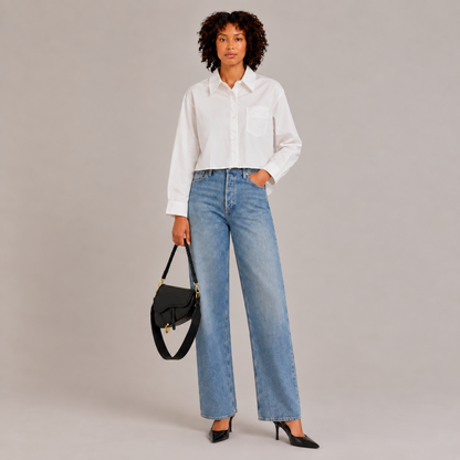 Cropped Cotton Shirt