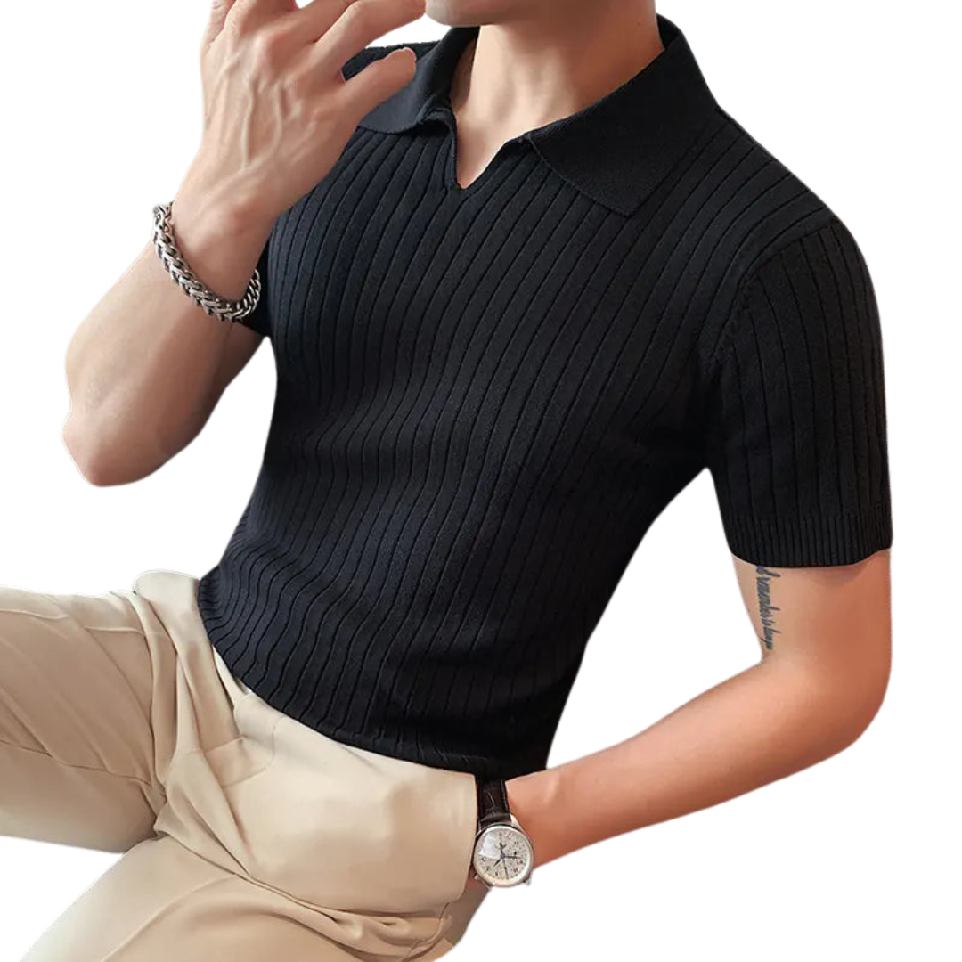 Slim Fit Knitted Polo Shirt