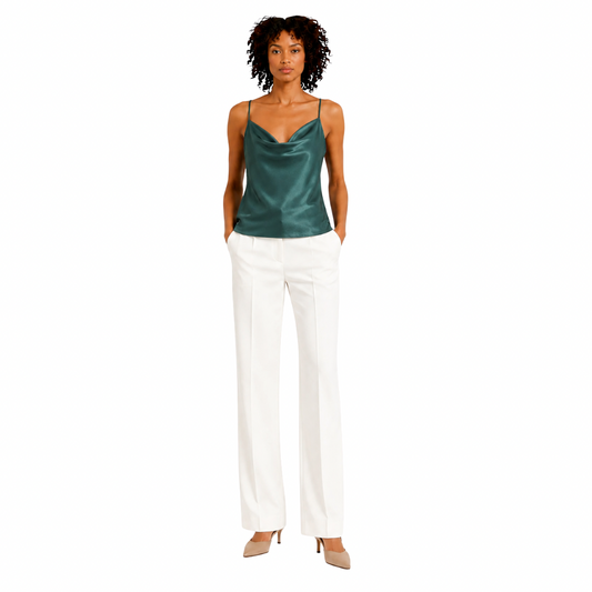 Satin Cowl Neck Top