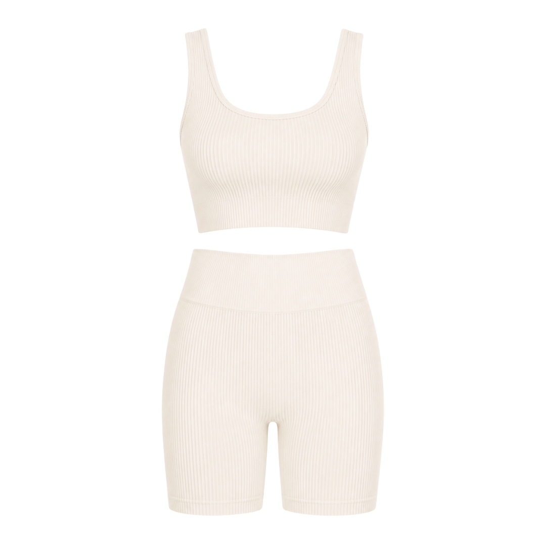Seamless Ribbed Yoga Set