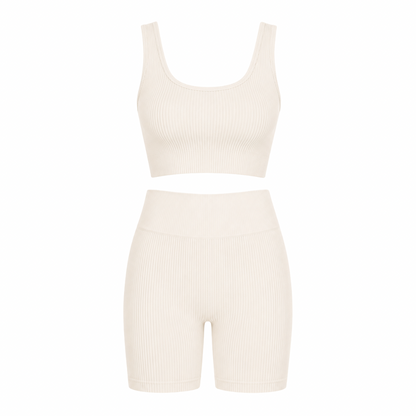 Seamless Ribbed Yoga Set