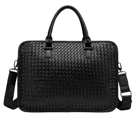 Woven Leather Briefcase
