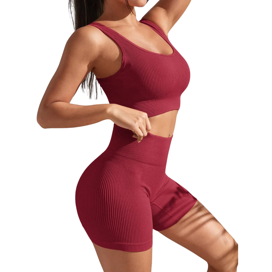 Seamless Ribbed Yoga Sets