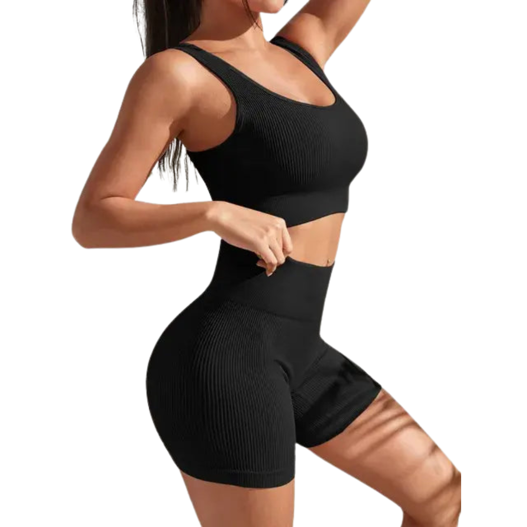 Seamless Ribbed Yoga Sets