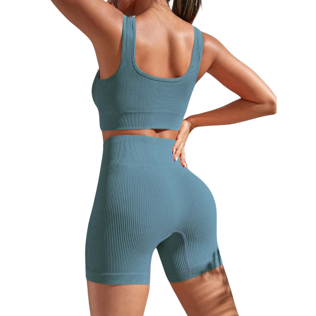 Seamless Ribbed Yoga Sets