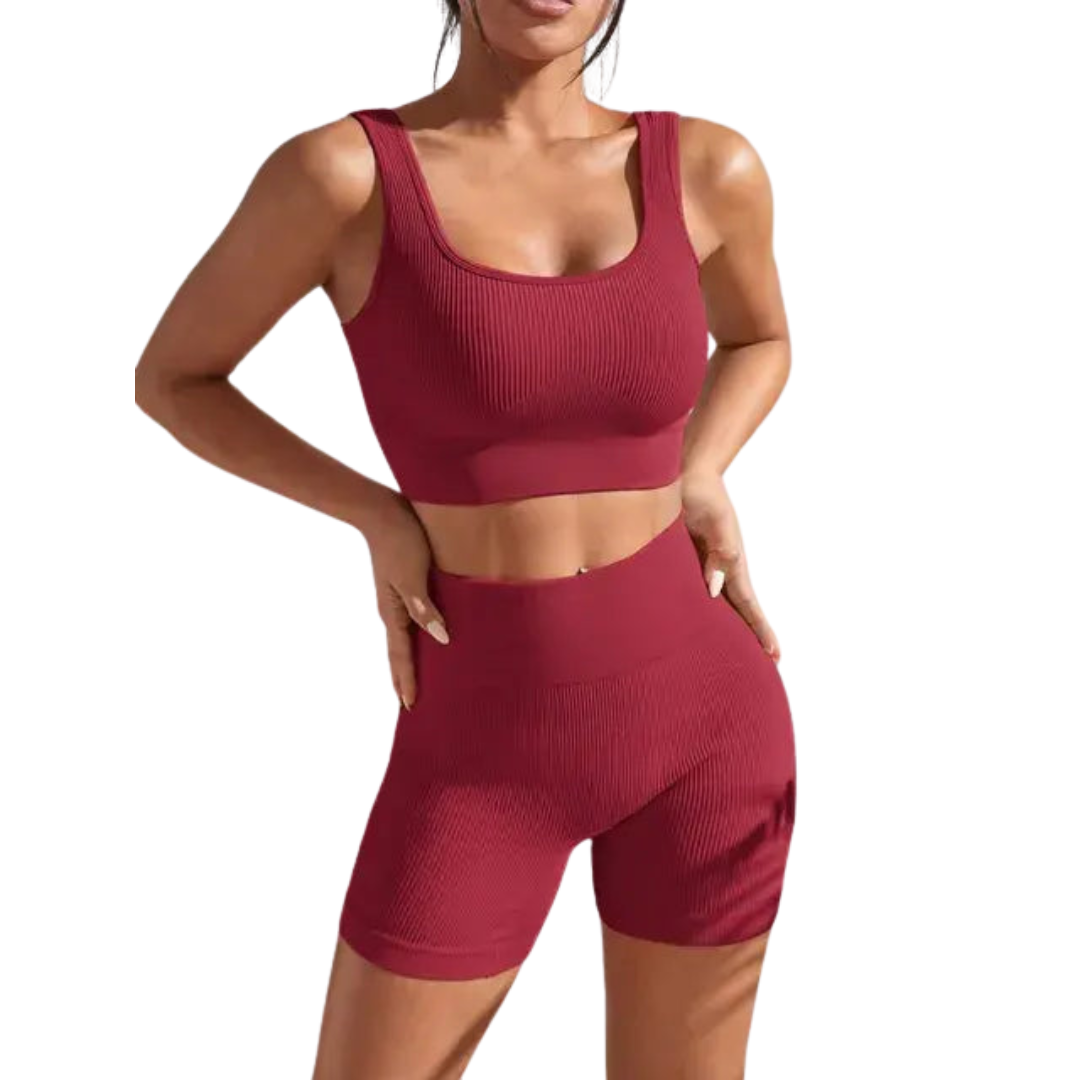 Seamless Ribbed Yoga Sets