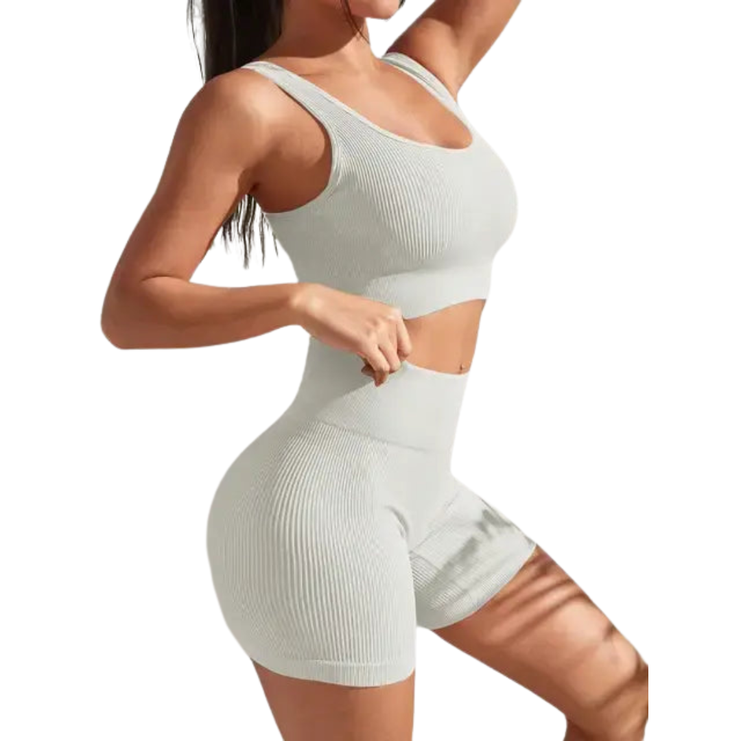 Seamless Ribbed Yoga Sets