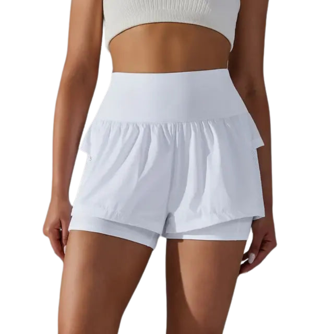 Women Gym Sport Running Shorts: Two-in-one