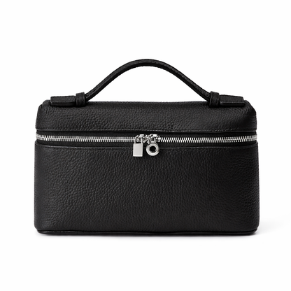 Leather Shoulder Bag in Black The Olace