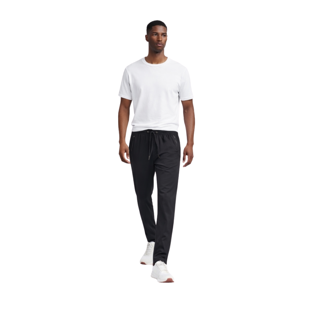 Men's Relaxed Fit Stretch Trousers Black