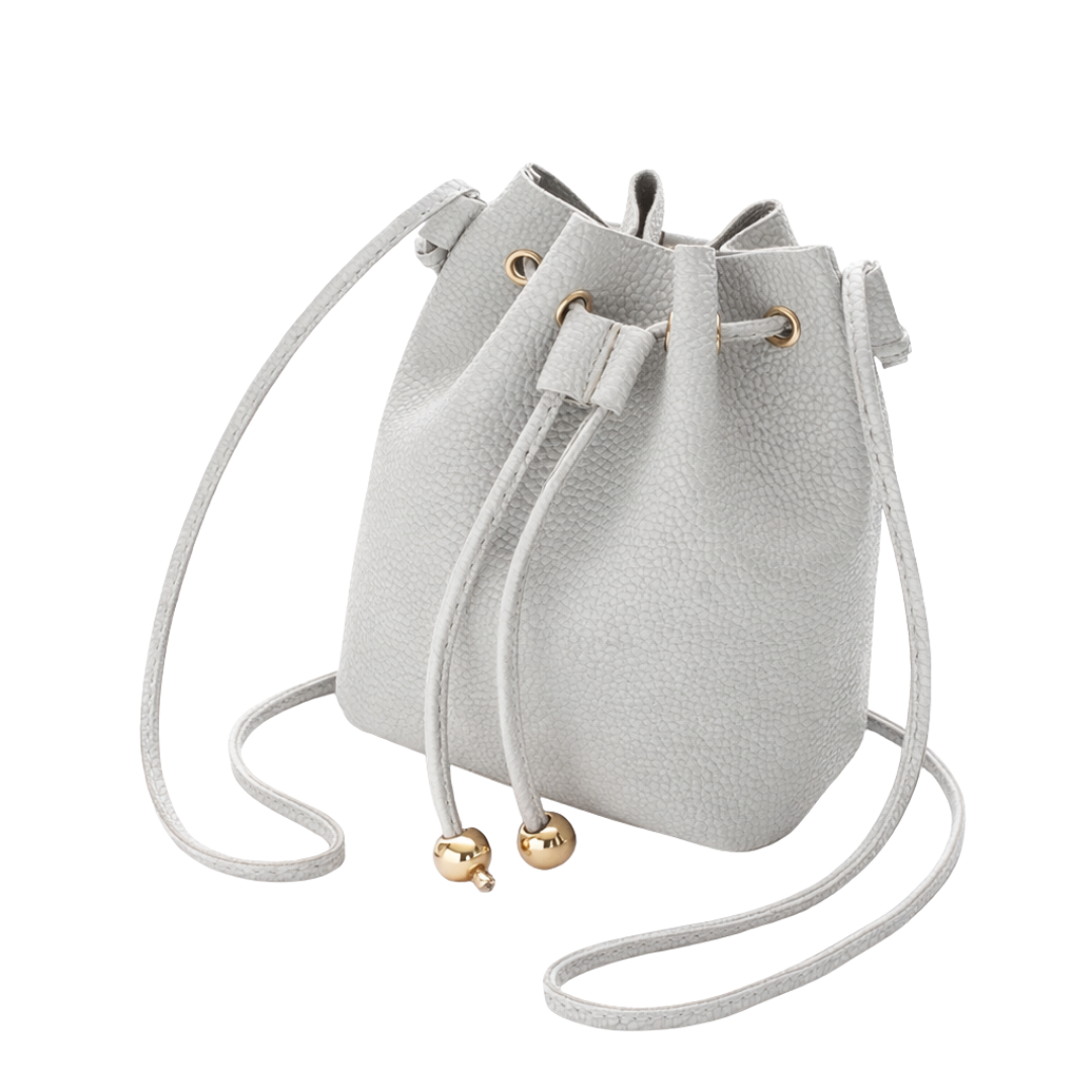Structured Bucket Bag White