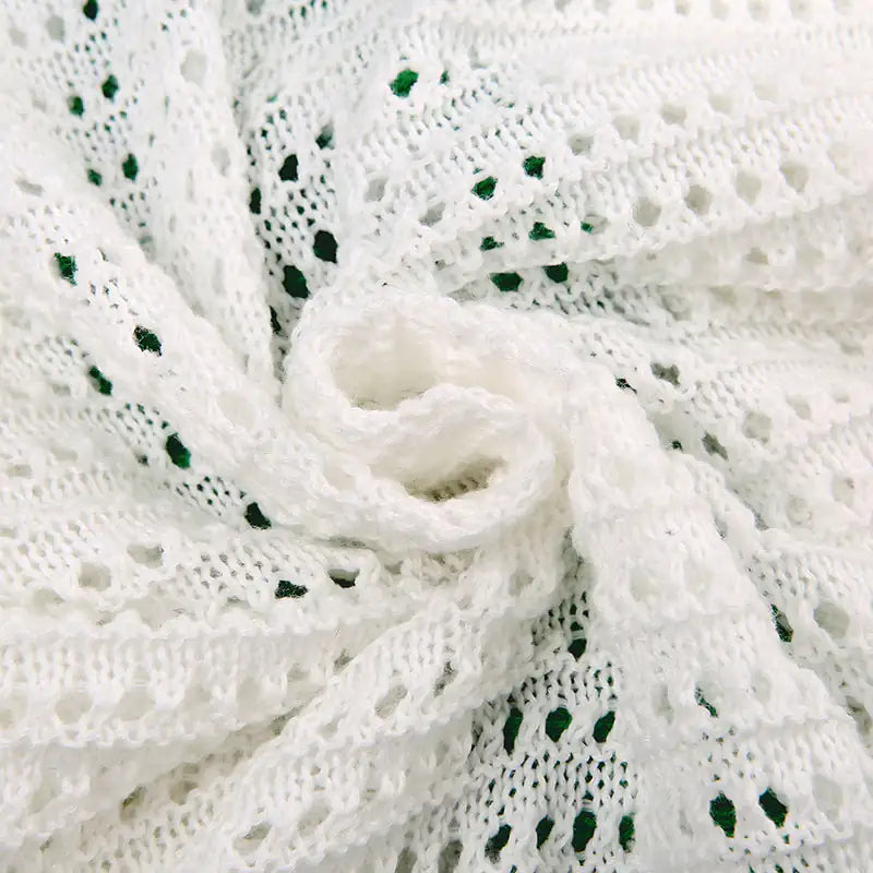 Crochet Knit Mini Dress